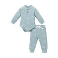 thumbnail image 1 of Douhoow Infant Boys Girls Clothes Baby Ribbed Sun Print Long Sleeve Bodysuits Pants, 1 of 9