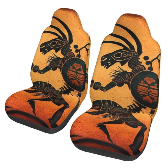 Universal Fit Car Seat Covers, Set of 2, Breathable Bucket Seat Protectors for Cars, SUVs, Trucks, Vans, Native American Southwest