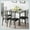 Gray, variant on 5-Piece Dining Table Set for 4, Space-Saving Kitchen Table and Chairs with Cushions, Metal Frame, Dining Table with 4 Chairs for Small Space, Black