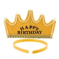 thumbnail image 1 of Tocado de fiesta amarillo DIY para celebraciones Sombrero de corona de feliz cumpleaños, 1 of 8
