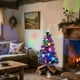 thumbnail image 4 of Árbol de Navidad Juegoal de 3 pies preiluminado con luces que cambian de color, 4 of 8