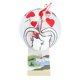 thumbnail image 5 of Campana De Cristal Hecha Que Cuelga Para La Decoración Del Jardín De Del Cumpleaños - 14 SELECCIONE 3 pareja de gatos shamjiam Campanilla de viento de la suerte, 5 of 5