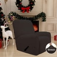 thumbnail image 2 of Easy-Going Jacquard Stretch Sofa Slipcover Non Slip Couch Cover, Recliner Size, Chocolate, 2 of 6