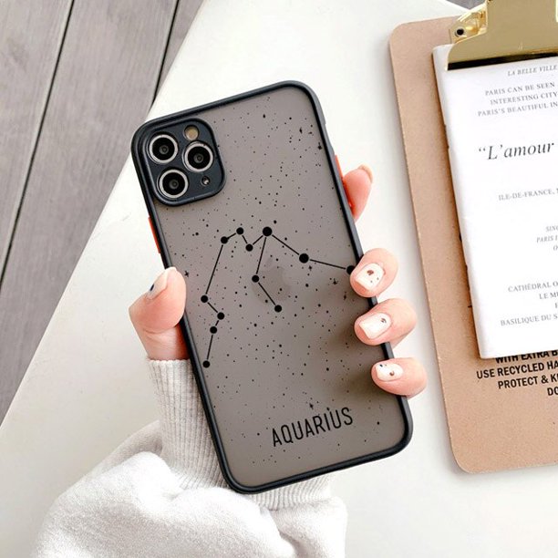 Doce constelaciones funda de teléfono para iPhone 8 7 Plus SE 2 X XR XS Max fundas para iPhone 11 12 13 14 Pro Max Mini funda trasera dura Tan Jianjun unisex