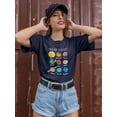 thumbnail image 2 of Solar System And Planet Names T-Shirt Women -Smartprints Designs, Female 5X-Large, 2 of 4