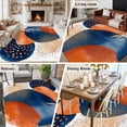 thumbnail image 5 of 5'x7' Area Rugs, Navy Blue Burnt Orange Indoor Outdoor Area Rug for Living Room Bedroom, Abstract Modern Geometric Washable Bathroom Rugs Kitchen Floor Carpet Mats Home Decor Aesthetic, 5 of 8
