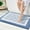 Blue and White, variant on Buganda Bathroom Rugs and Mats, Extra Soft and Absorbent Microfiber Bath Mats, Non-Slip Shaggy Bath Carpets, 16x24, Grey