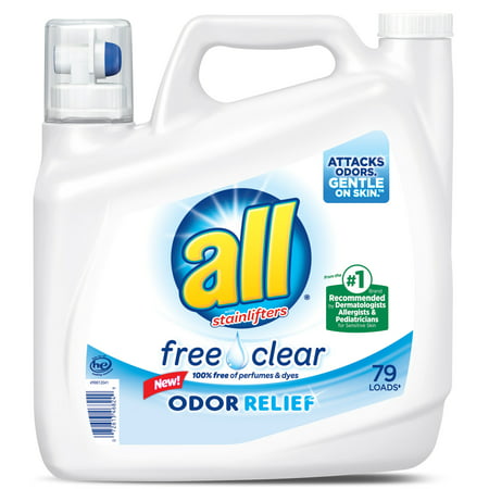 all Liquid Laundry Detergent, Free Clear with Odor Relief, 141 Fluid Ounces, 79
