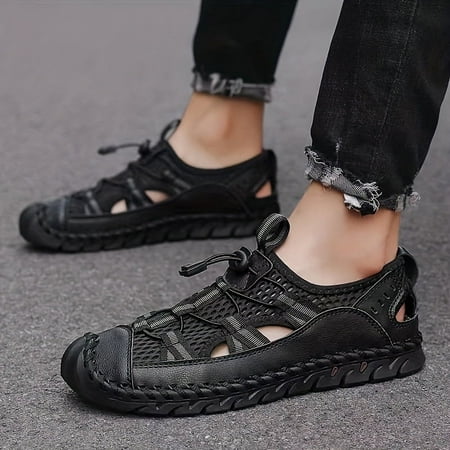 

FAIAI 2024 Men s Summer Hiking Beach Shoes Slippers Breathable Mesh Sandals Closed Toe Fisherman-44