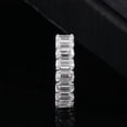 thumbnail image 3 of Blue Jewelry 14K White gold Plated Diamond Rings - Emerald Cut Excellent 1.3 Ct Diamond Rings For Women's - Full Eternity Diamond Rings for Women's - Classic Engagement Wedding Women's Rings, 3 of 7