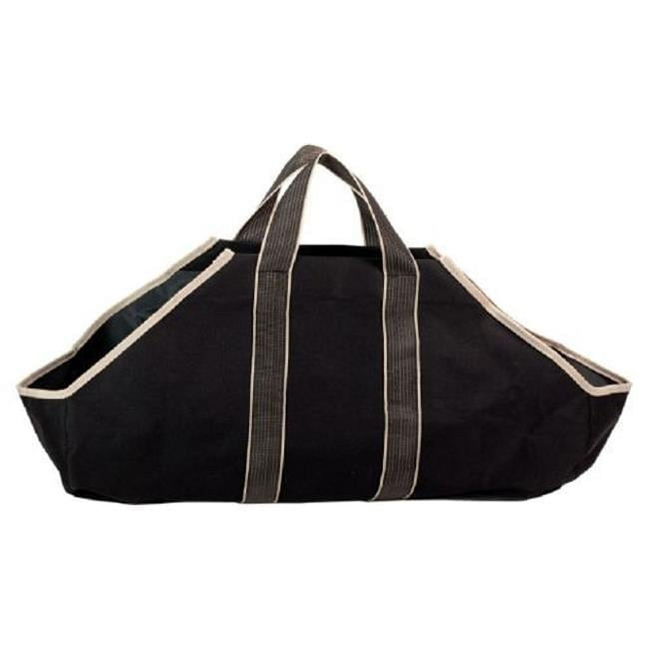 Dagan LC4000 Log Tote Carrier with Two Handles, Black & Tan