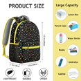 thumbnail image 2 of Colorful Polka Dots School Backpack Minimalist Dots and Geometric Pattern Design Fashion Travel Bag for Students, 2 of 6
