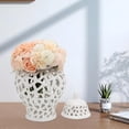 thumbnail image 4 of 28cm White Ginger Jar Glazed Creative Decoration Crafts Ceramic Vase for Table Floral Arrangement, 4 of 7