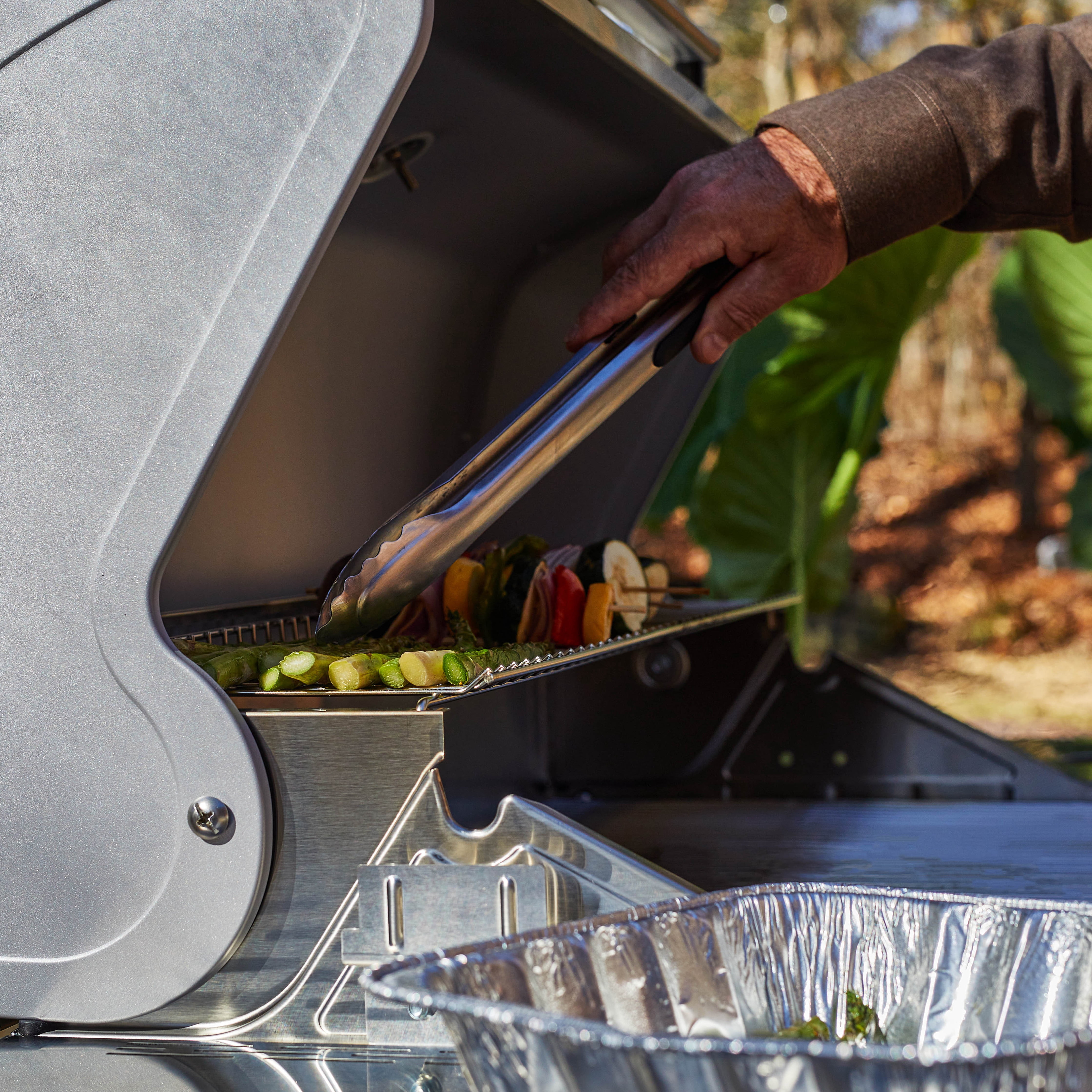 Monument Grills 6+1 Burner Propane Gas Grill  84,000 BTU Stainless Steel Outdoor Patio Barbecue Grill  LED Controls , Free Rotisserie Kit , and Easy Cleanup , 77352