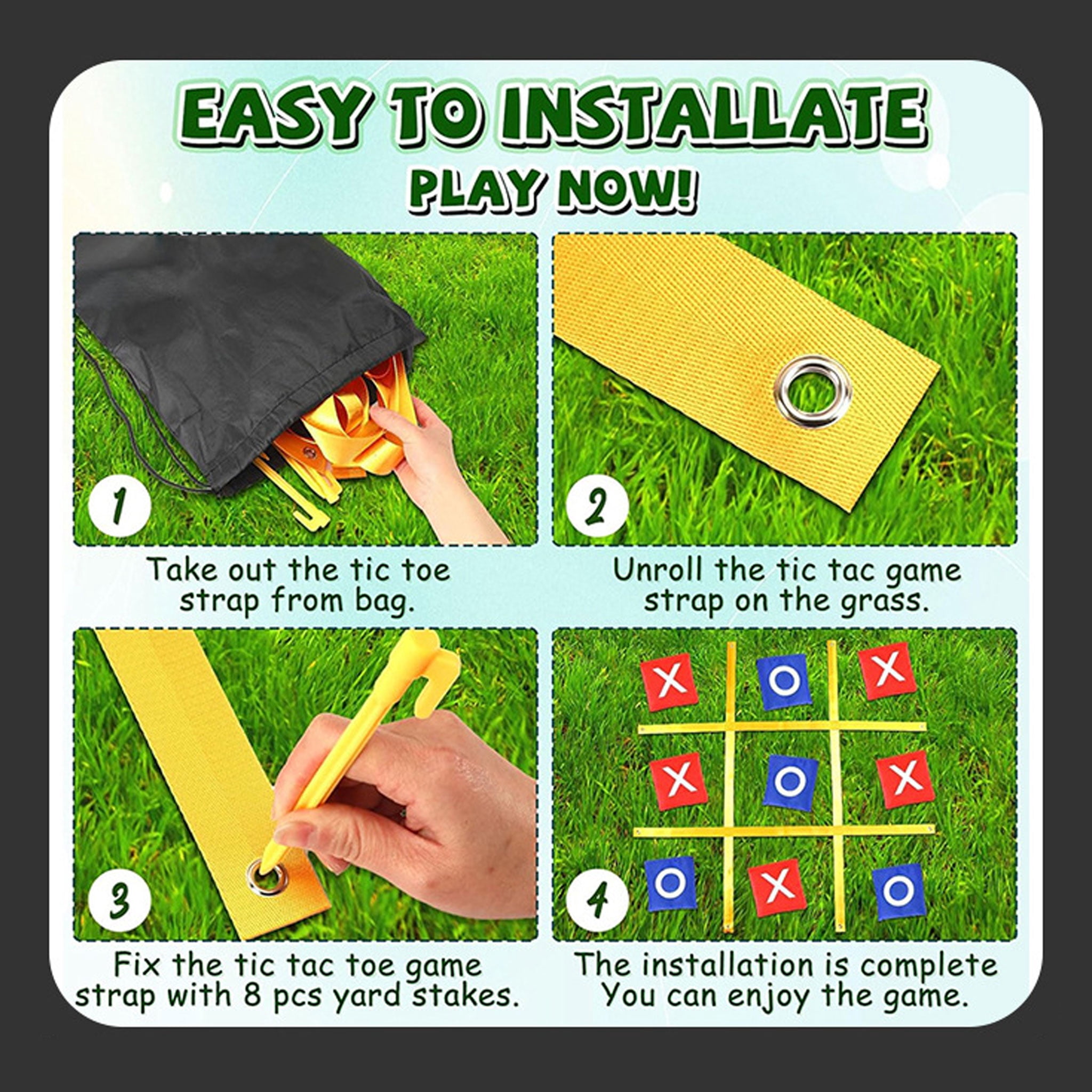 Fun Foldable Yard Game Set Promotes Family Bonding And Group Play Outdoors