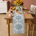 thumbnail image 6 of Retro Abstract Table Runner, Ethnic Style Flowers Cotton Linen Kitchen Table Decoration Washable Dining Tabletop Runners for Home Party Decor 13x108 Inches, 6 of 9