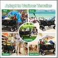 thumbnail image 5 of BEAU JARDIN Collapsible Folding Wagon Cart 460lbs Heavy Duty Foldable Garden Cart with All Terrain Beach Wheels Utility Wagon Cart for Camping Fishing Sports Shopping Black, 5 of 6