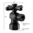 thumbnail image 5 of Westbrass D1612TBX-20 1/2" Cross Handle Angle Stop Toilet Installation Kit with Steel Supply Line, Wax Ring and Flange, Stainless Steel, 5 of 10