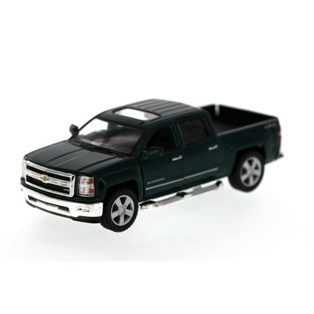 Silverado Chevy Scale Model 2014 Chevy Silverado Pick-up Truck, Green - Kinsmart 5381D - 1/46 Scale Diecast Model Toy Car (Brand New, but NOT IN BOX) ()