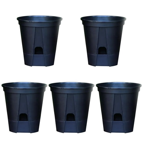 5 Pcs Plant Pots,4.7" Flower Pots Planters for Indoor Plants,Plastic Pots for Plants,Nursery Pots,Succulent Pots with Drainage,Plant Accessories Indoor, Black