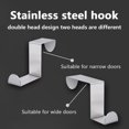 thumbnail image 2 of LNKOO Over The Door Hook- 4 Pack Sturdy Metal Over Door Hook, Fitting Two Sized Doors, Door Hangers and Over The Door Hooks for Hanging Clothes, Towels, Coats and More, 2 of 8