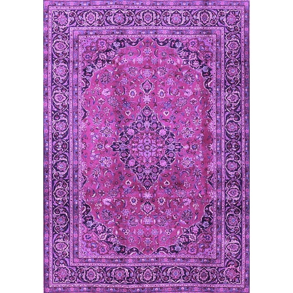 Ahgly Company Indoor Rectangle Persian Purple Traditional Area Rugs, 5' x 7'