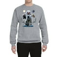 thumbnail image 2 of Collage of Popular Wild Life Animals | Mens Animal Lover Crewneck Graphic Sweatshirt, Heather Grey, Small, 2 of 3