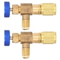 thumbnail image 3 of Yunxwd Réfrigérant de climatisation 2 pièces vanne de réfrigération vanne de Commande de réfrigérant de climatisation Adaptateur de Charge de fluorure pour Filetage R22 R404 R407 1/4SAE, 3 of 14