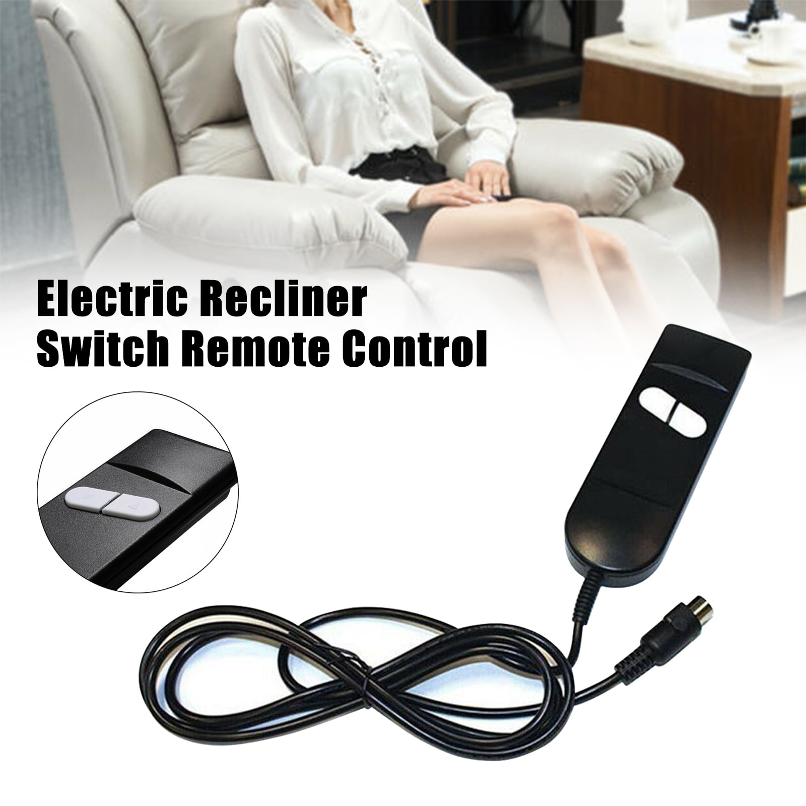 Manual Hand Controller Electric Recliner Controller 4 Button for Lifting Chair Electric Sofa Push Rod Motors Electric Wheelchairs ZGQA-GQA Recliner Hand Control 