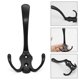thumbnail image 3 of Wall Hooks With Screws Storage Wall Hanger Wall-mounted Wardrobes Chrome. (black)(1pcs), 3 of 5