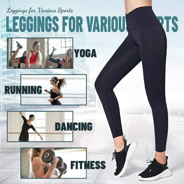 Women Compression Leggings High Waist Pocket Breathable Moisture-wicking Tights  Athletic Workout Running Yoga Pants 