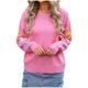 thumbnail image 2 of Ailaofu Womens Sweaters Flower Print - Crewneck Knitted Long Sleeve Sweaters Fall Winter Pullover Casual Top, 2 of 6