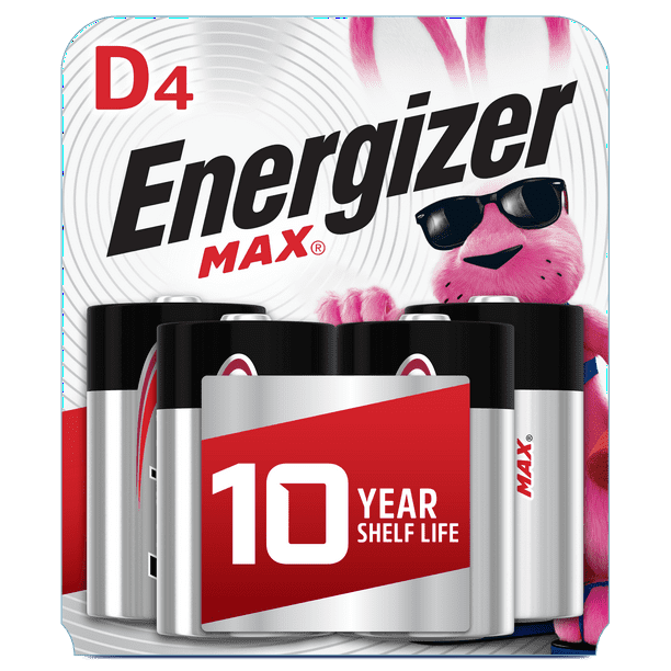 Energizer MAX D Batteries, Alkaline D Cell Batteries (4 Pack) Walmart