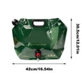 thumbnail image 2 of Outdoor Portable Foldable Water Bag, Mountaineering Travel Camping Plastic Soft Water Storage Bag Large Capacity Water Storage Bag, 5 Gallons Collapsible Water Container, Army Green, 2 of 4