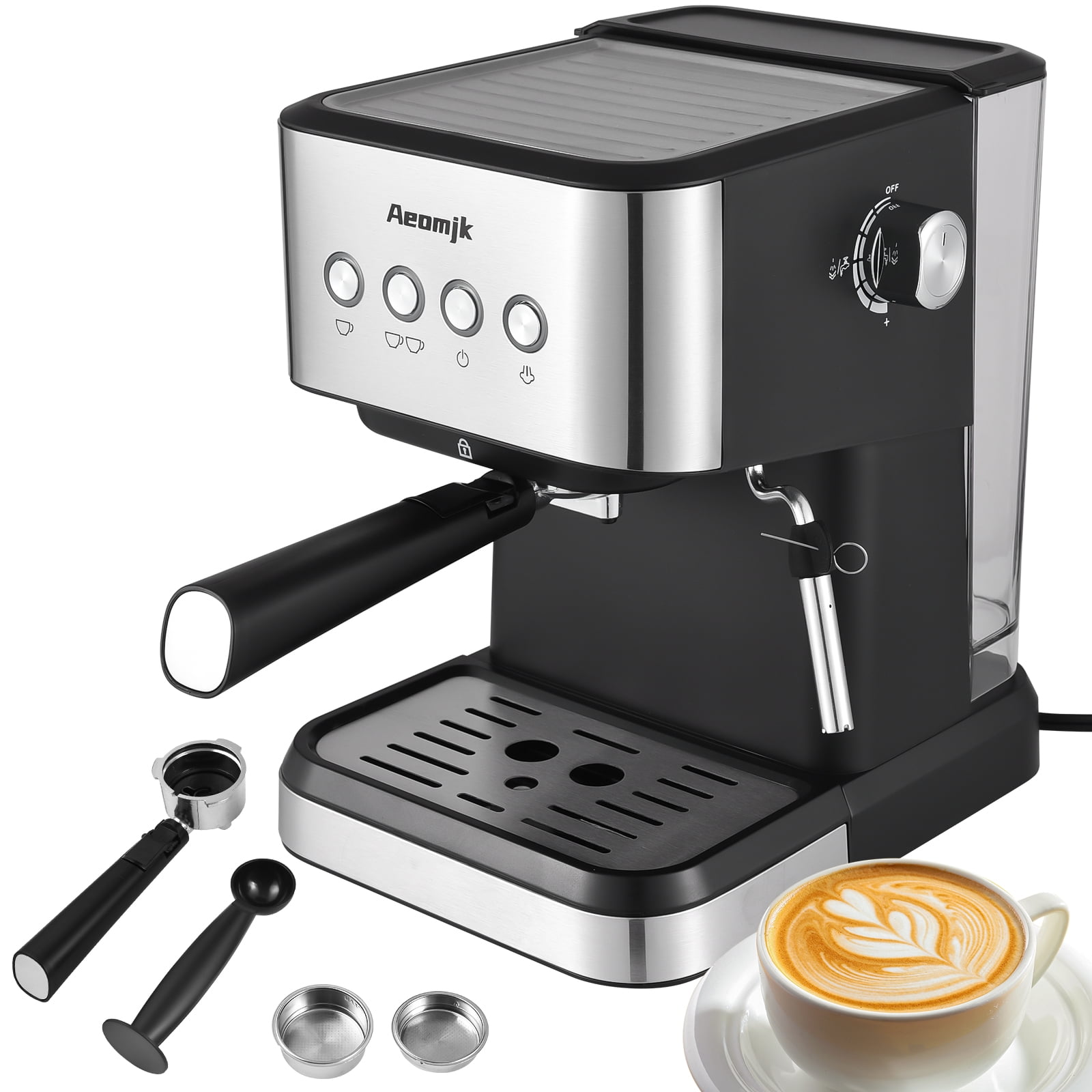Coffee Maker,1.5l Water /coffee Water /coffee Spoon / 1.5l Water Wand / 15 Bar Espresso Bar Espresso 1050w Coffee Maker Wand / 1.5l Coffee With Cappuccino/la Buzhi Siuke Dsfen
