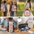 thumbnail image 5 of Yspwyqan Pink Capybara Donut Girls Backpack Set, 4Pcs Kids School Bookbag with Pencil Pouch Lunch Bag Bottle Sleeve for Preschool Kindergarten Elementary School, 5 of 7