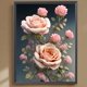 thumbnail image 3 of Pintura de diamante 5D DIY, kit de rosa con cuentas cuadradas completas, decoración del hogar, 30x40cm, rosa, 3 of 9