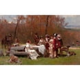 thumbnail image 3 of Adrien Moreau 14x11 Black Modern Framed Museum Art Print Titled - The Gathering, 3 of 5