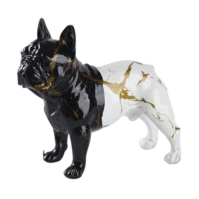 Estatua de francés, figura decorativa de resina, centro de mesa moderno, adorno de escritorio para dormitorio, estante, oficina, decoración Blanco y negro