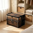 thumbnail image 6 of huayou Vintage Pattern Storage Bin, 19.7x13.8x13.8 Inch Collapsible Fabric Storage Box with Handles, Decorative Organizer for Home and Camping, 6 of 6