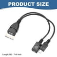 thumbnail image 2 of Uxcell 1 Pcs Micro USB to USB Adapter Micro USB to USB Female Adapter Black, 2 of 6