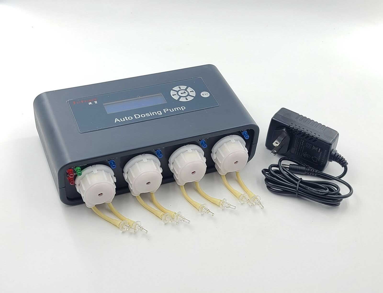 Jebao Doser 2.4 WiFi 4-Channel Auto Dosing Pump for Saltwater Reef Aquarium, Dark Grey (PET-FILTER-DP24)