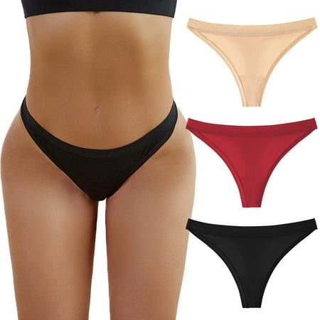 

Underpants Patchwork Color Underwear Panties Bikini Solid Womens Briefs Knickers Travel Gift 3 Pieces