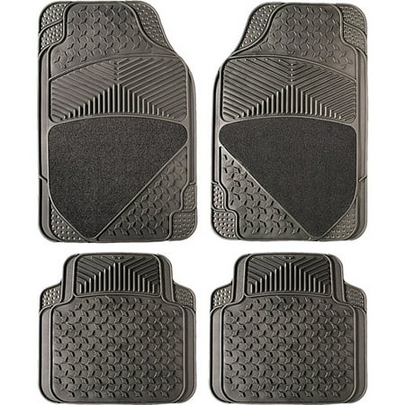 Remington Industries 4pc Rubber Mat Set, Grey