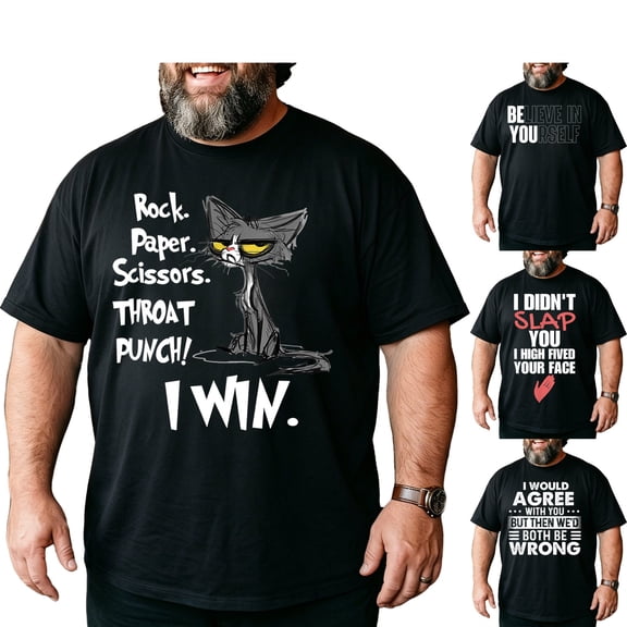 Big and Tall Funny Shirts Men Hilarious Sarcastic Quote Saying Cotton Graphic Tee 3XL T0 5I0N W29