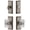 Antique Pewter, variant on Grandeur 828988 Carre Solid Brass Single Cylinder Keyed Entry Knobset And Deadbolt Combo