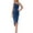 Navy, variant on ZQUUVOU Womens One Shoulder Long Formal Dress Summer Sleeveless Bodycon Ruched Wrap Split Cocktail Dresses Black