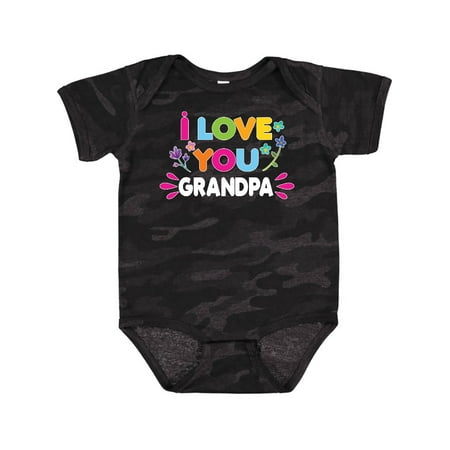 

Inktastic I Love You Grandpa with Flowers Gift Baby Girl Bodysuit