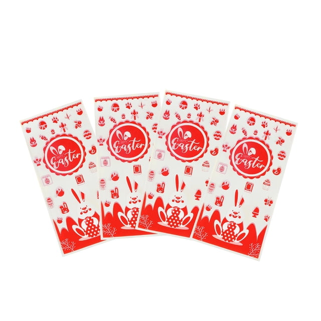 Easter Party Transparent Candy Bag Rabbits Egg Decoration OPP Plastic Bag Candy Snack Packaging Bag