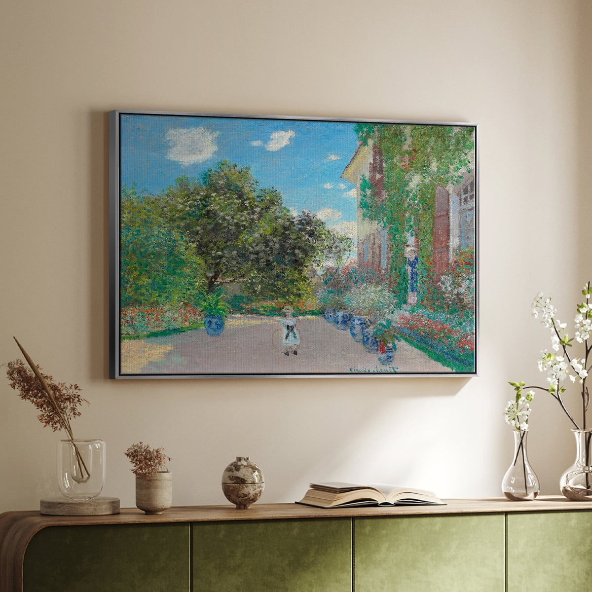 Vintage Landscape-CVI By Wexford Home Framed in Silver Wood Gallery Wrapped Canvas 17 in. x 25 in.
